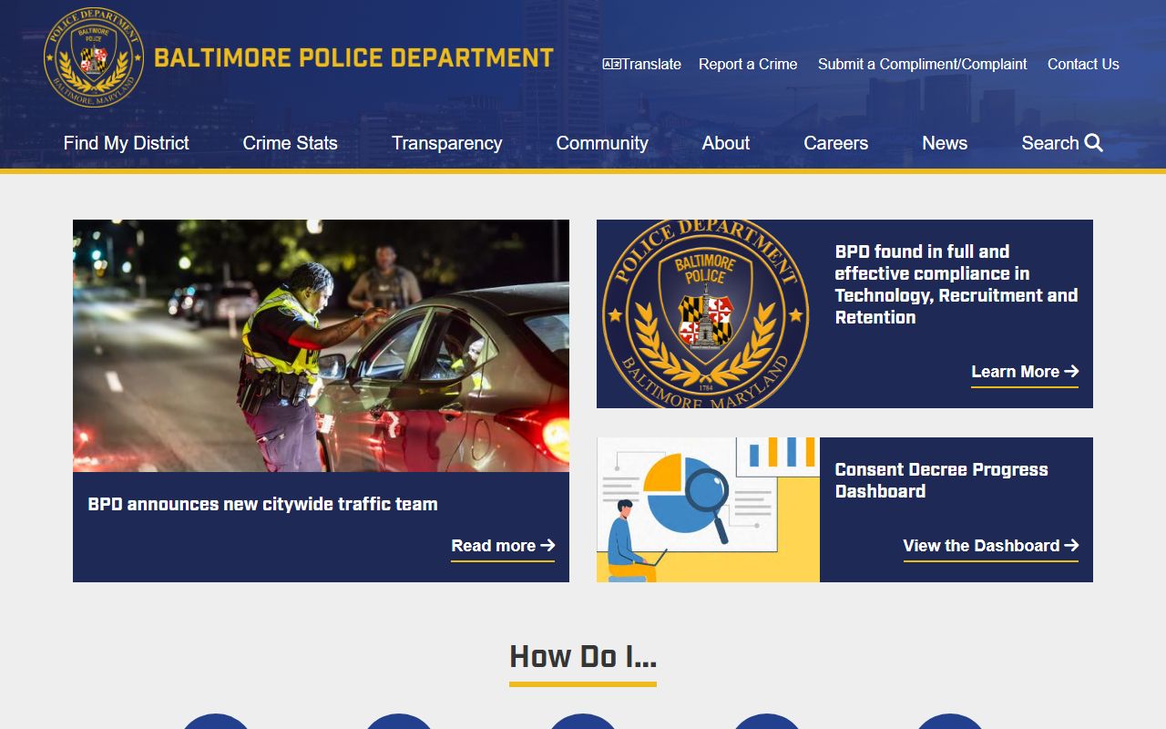 Baltimore busted mugshots police department website