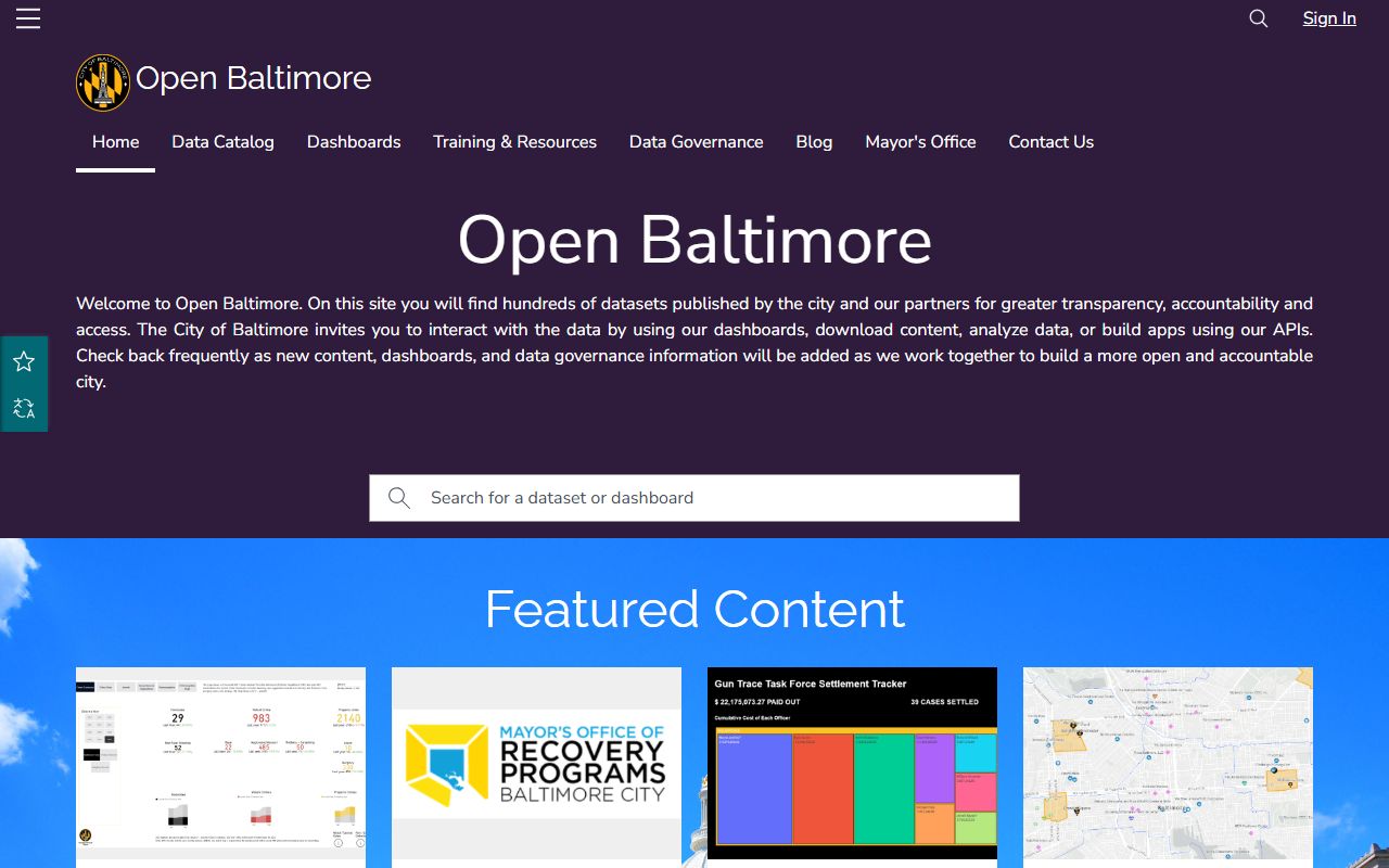 Baltimore busted mugshots open data portal