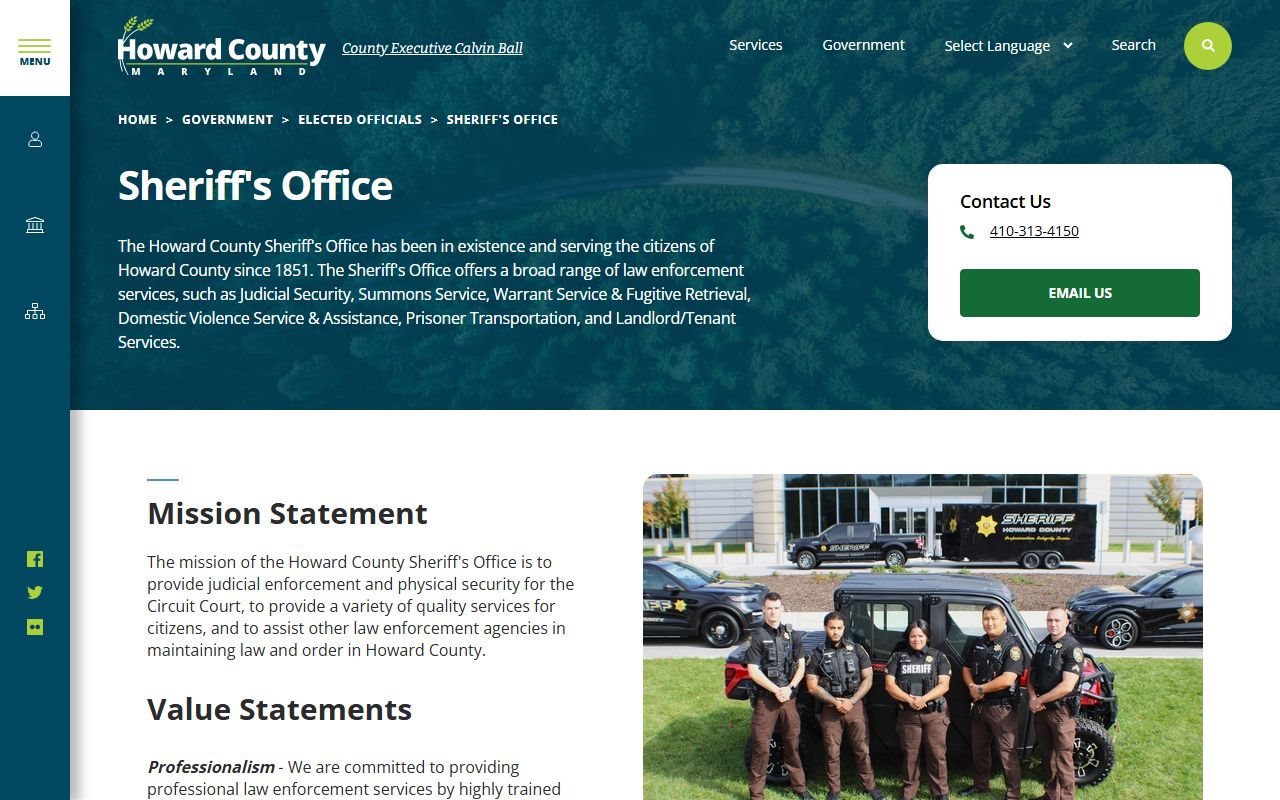 Howard County busted mugshots sheriff office website