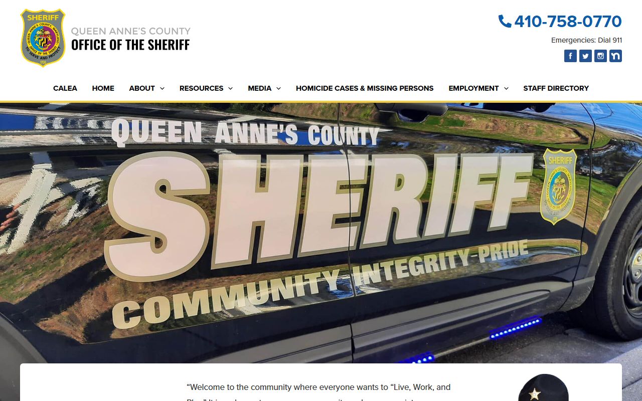 Queen Anne's County busted mugshots sheriff website for arrest records