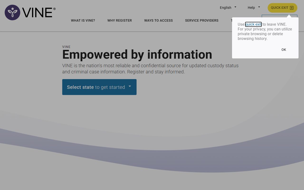 VINELink national victim notification system for Maryland busted mugshots